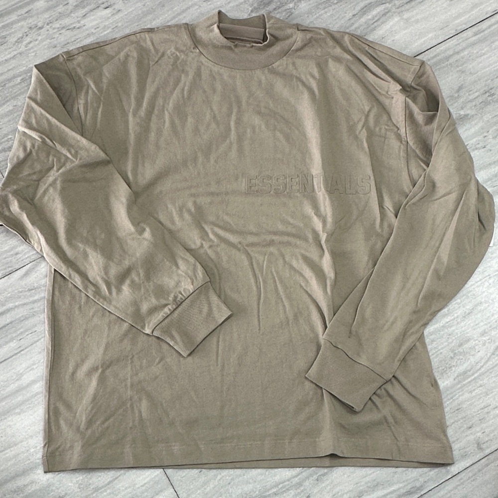 Essentials Men's Beige Long Sleeve Tee